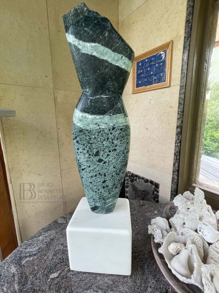 Marble torso sculpture by Bruce Bennett, Knoxville TN.
