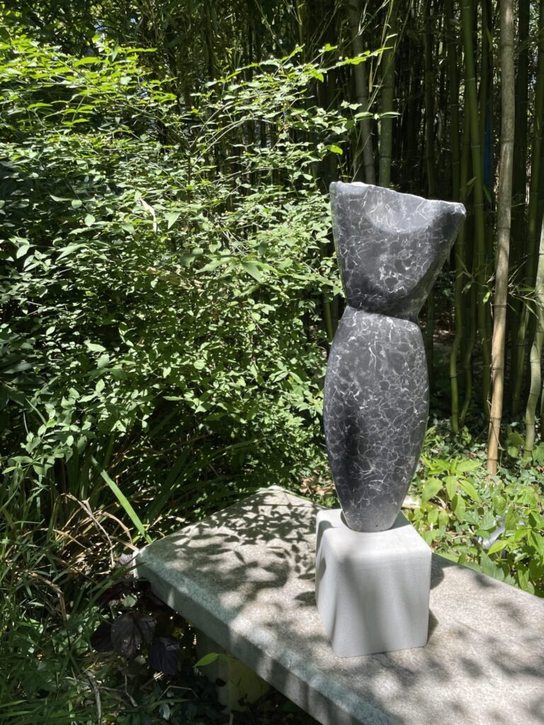 Marble torso sculpture by Bruce Bennett, Knoxville,