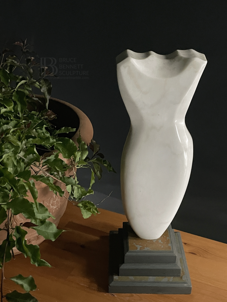 Marble torso sculpture by Bruce Bennett, Knoxville,