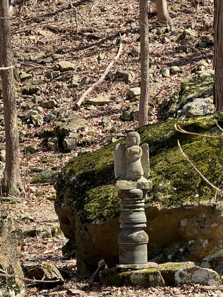 Bruce Bennett's sculpture Angel After Edmondson in Suffern New York