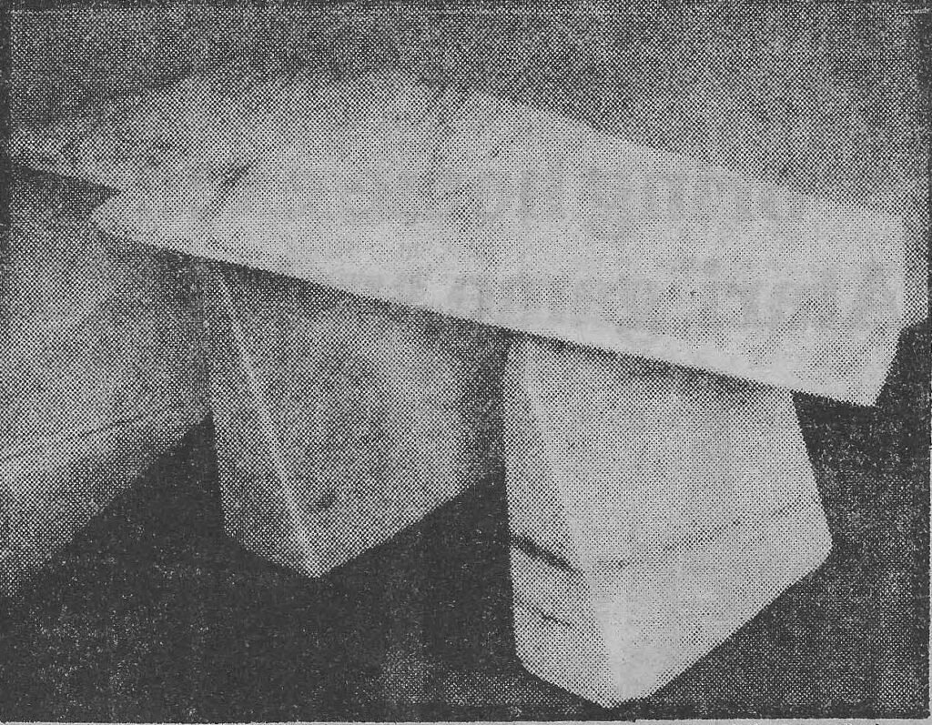 Marble Table No. 6 by Bruce Bennett, featured in the Times-Picayune in 1984.