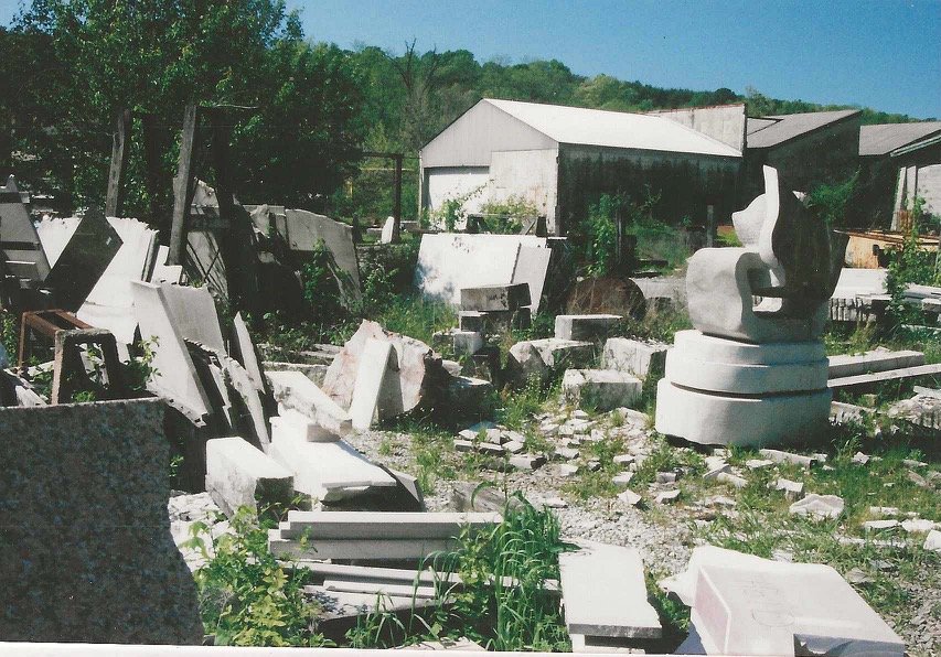 Custom Marble and Design stone yard at Candora Marble 2003