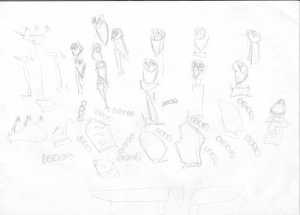 Instillation sketch by Knoxville sculptor Bruce Bennett